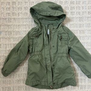 Old Navy Kids Hooded Utility Jacket - Olive Green